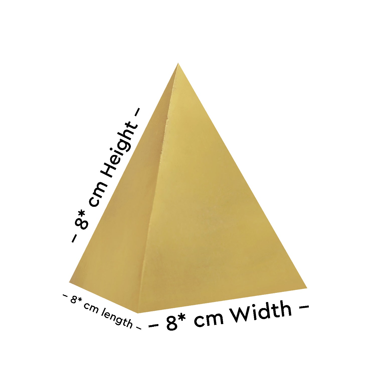 Brass Triangular Pyramid 500G - vastu-vigyan