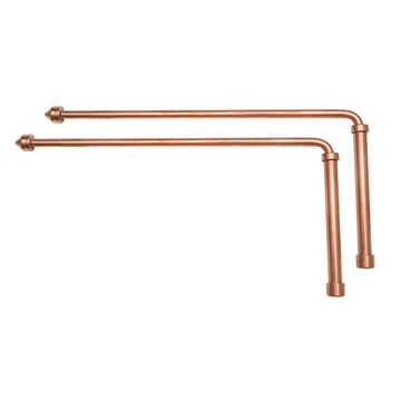 COPPER DOWSING ROD WITH METAL HANDLE