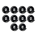 black anti-clockwise spring set of 10