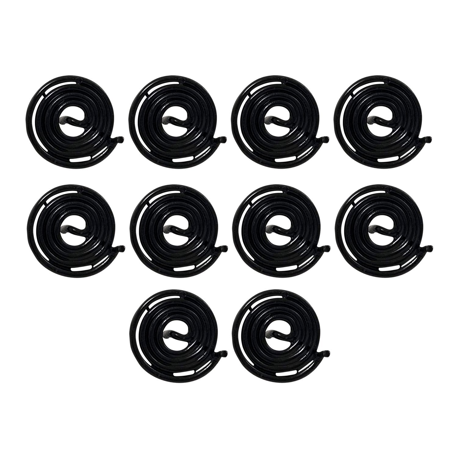 black anti-clockwise spring set of 10