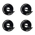 black anti-clockwise spring set of 4