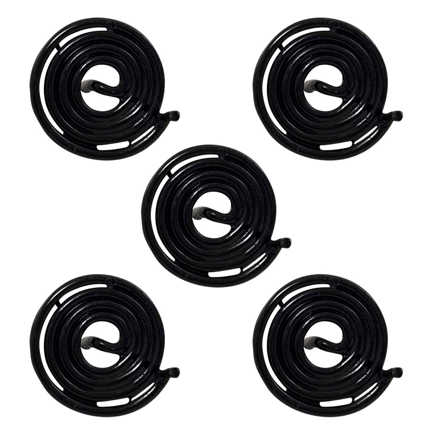 black anti-clockwise spring set of 5